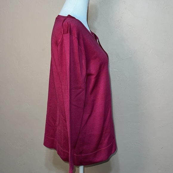 PENDLETON Silk Blend Light Sweater Top Women Sz Large P 3/4 Sleeve Career Dressy - Picture 2 of 10